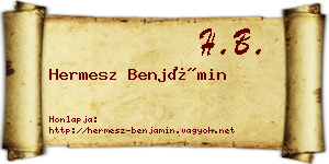 Hermesz Benjámin névjegykártya
